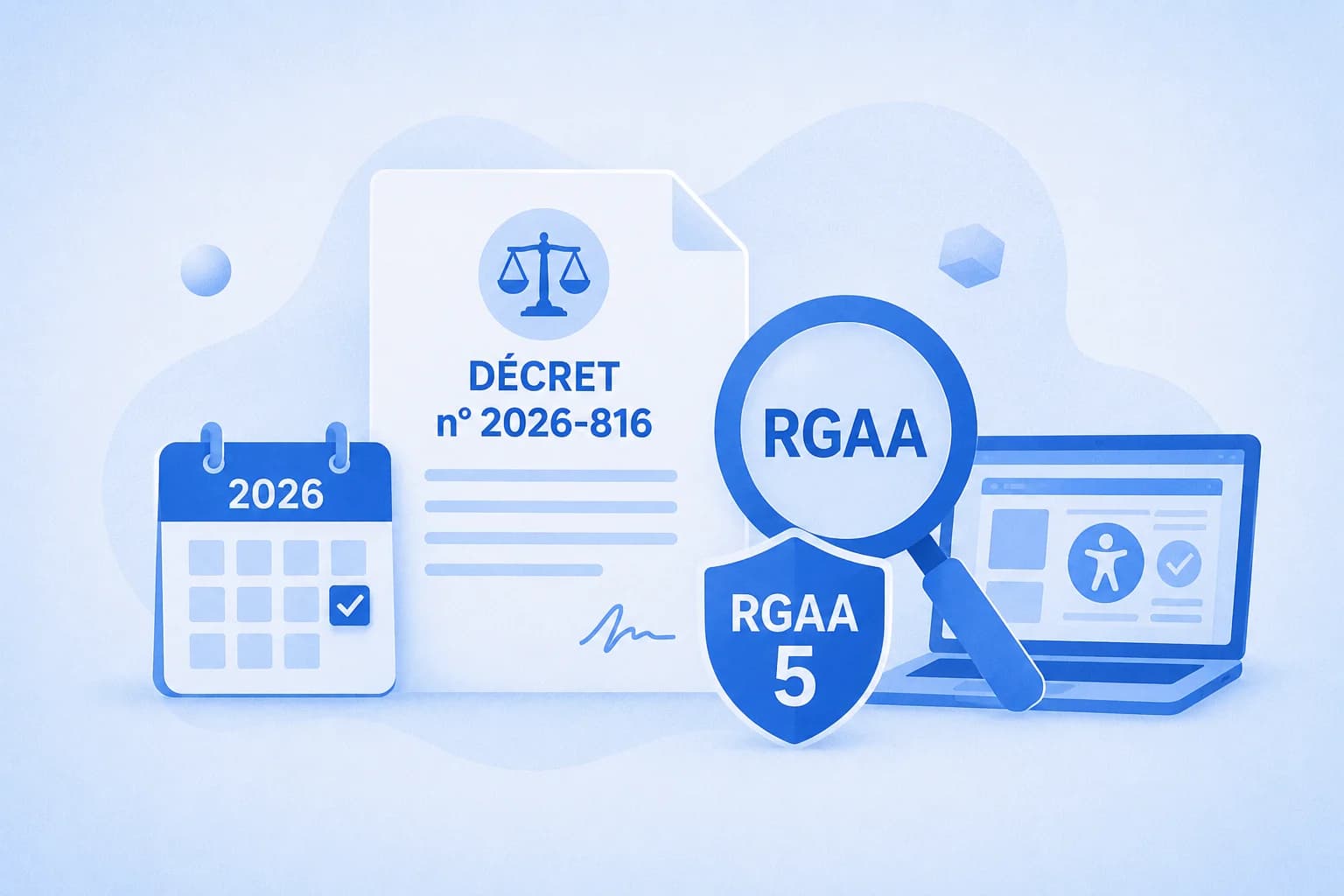 Décret n° 2026-816 : ce qui change pour les audits RGAA et l’arrivée du RGAA 5